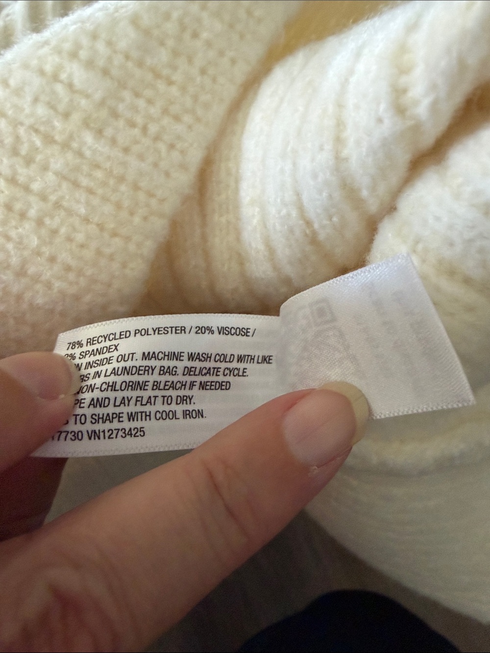 Universal Thread Cream Turtleneck Rib-Knit Sweater - Picture 7 of 7